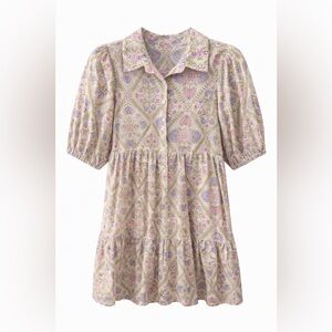 Pants Store Floral Tiered Babydoll Dress | Puff Sleeve | Small Womens Size S